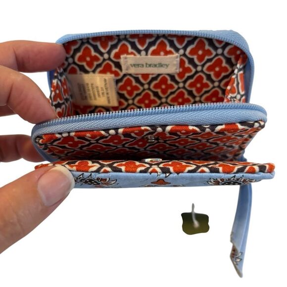 Vera Bradley Quilted Blue Wallet with Floral Design - Picture 4 of 6